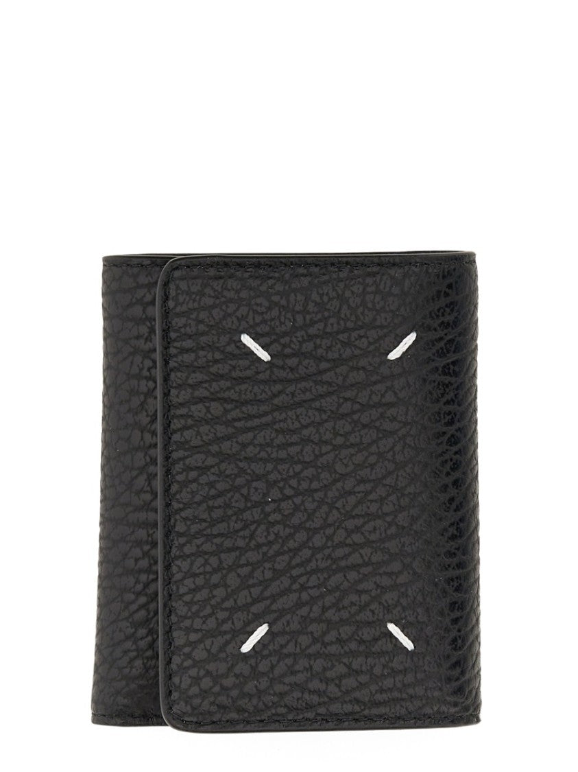 Maison Margiela Compact Black Leather Wallet