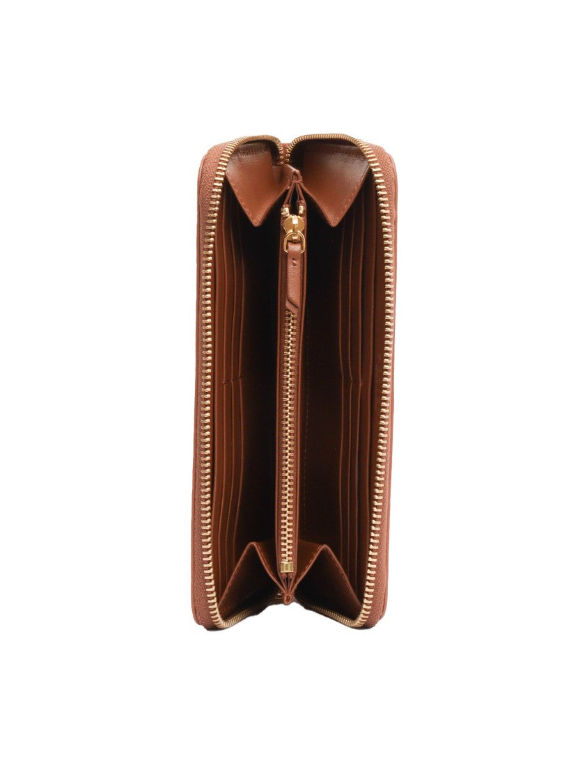 Claudio Orciani Brown Zip-Around Wallet