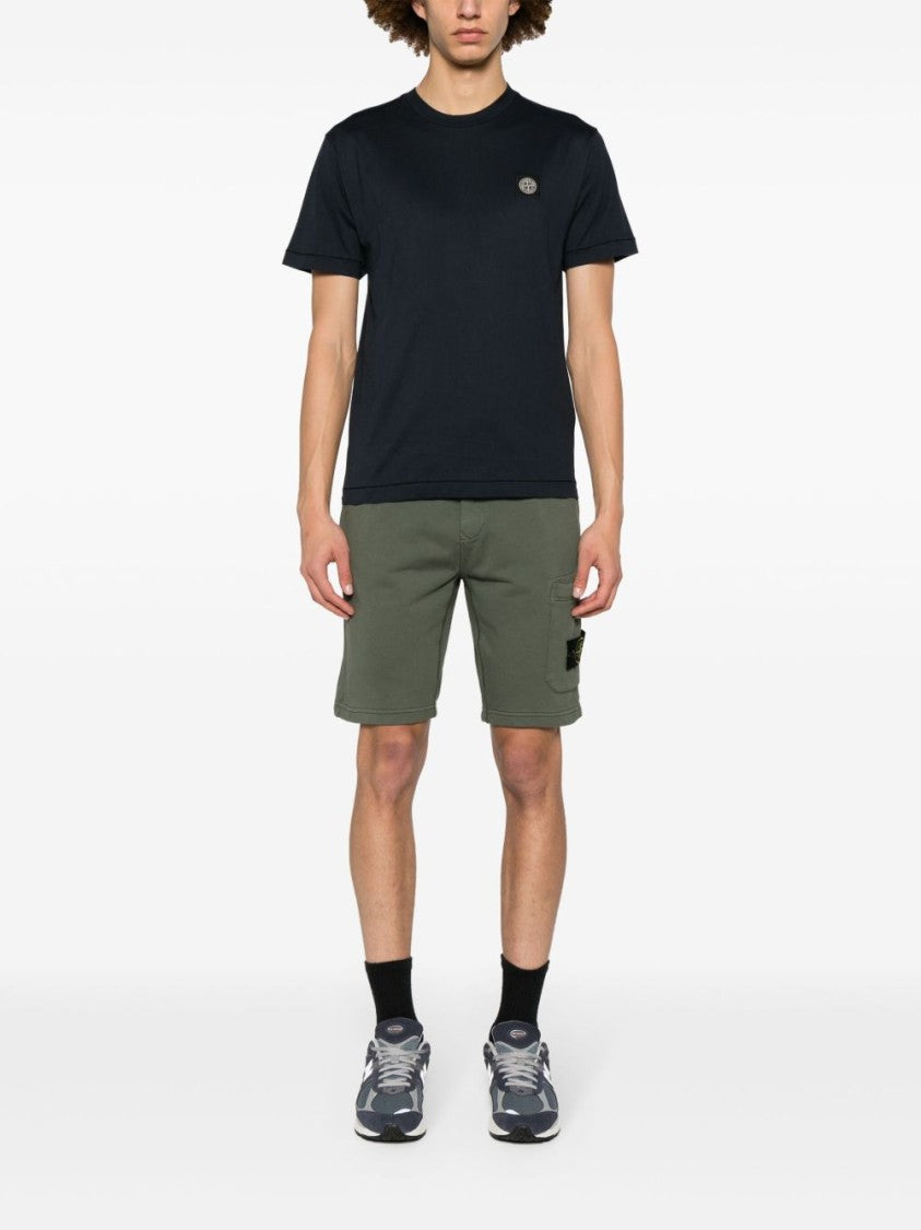 Stone Island Soft Cotton T-Shirt With Distinctive Logo Patch