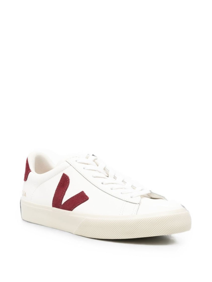 Veja White Low-Top Organic Traced Leather Sneakers