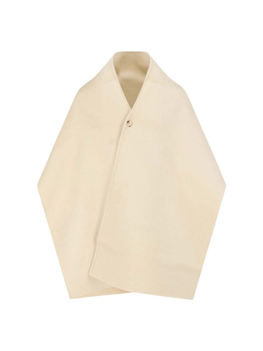 Almada Cream Micha Double-Layered Wool Cashmere Scarf