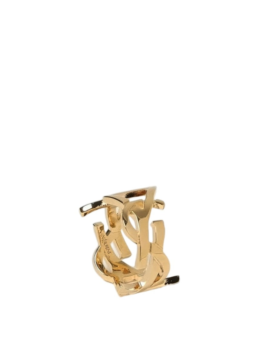 Saint Laurent Gold-Tone Ring With Openwork Geometric Design