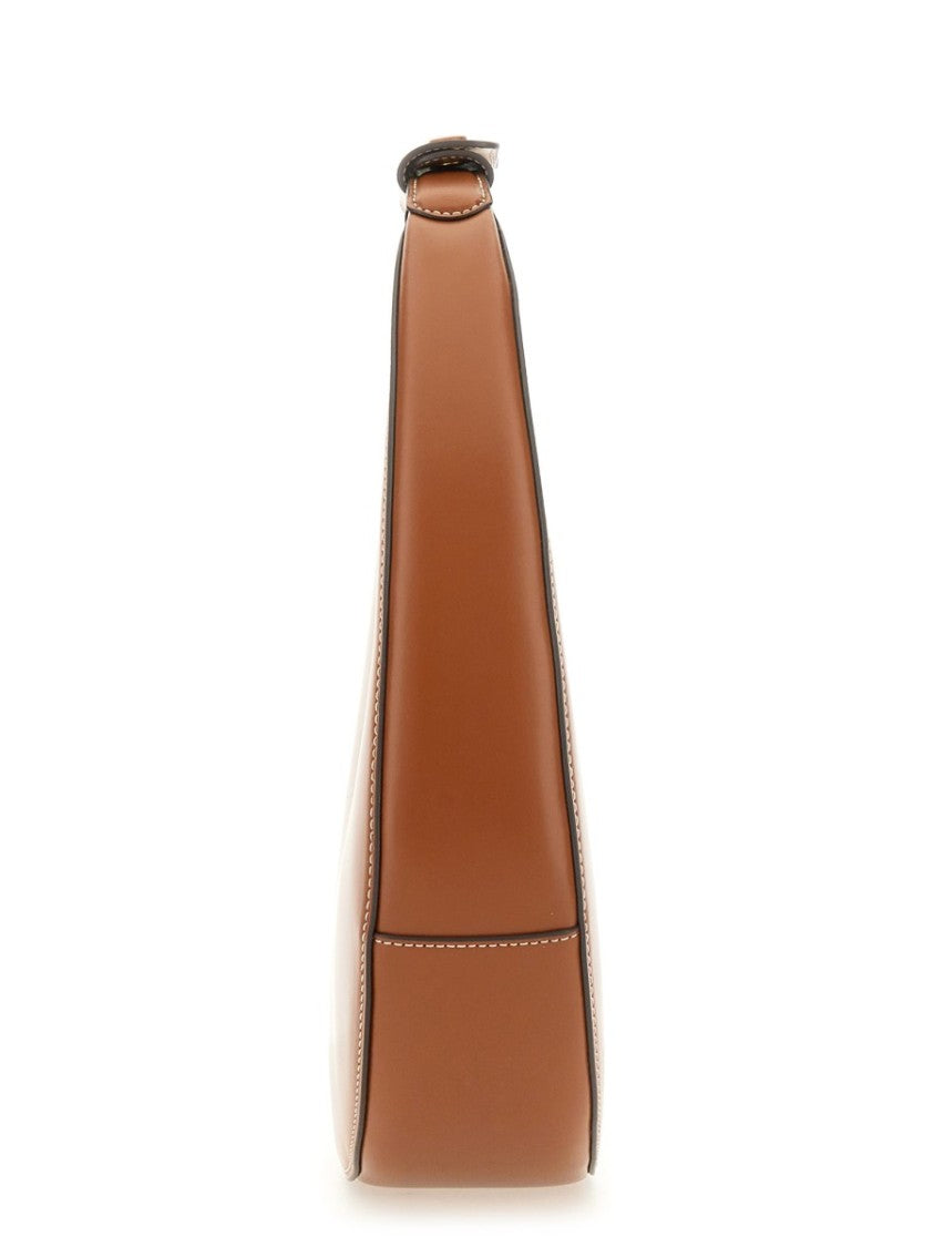 Staud Neutrals Moon Crescent-Shaped Leather Shoulder Bag