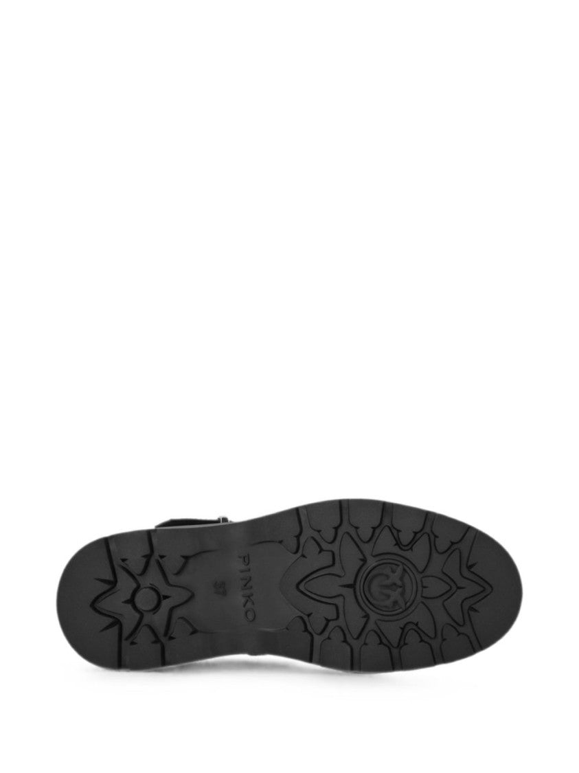 Pinko Black Mid-Calf Chunky Sole Boots
