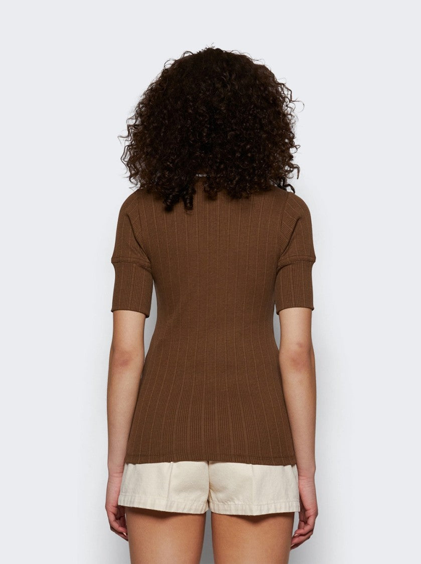 Patou Zipped T-Shirt Mocha