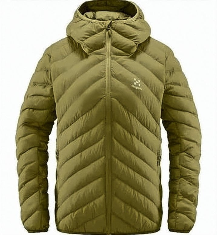 Haglöfs Chevron-Patterned Padded Jacket With Hood