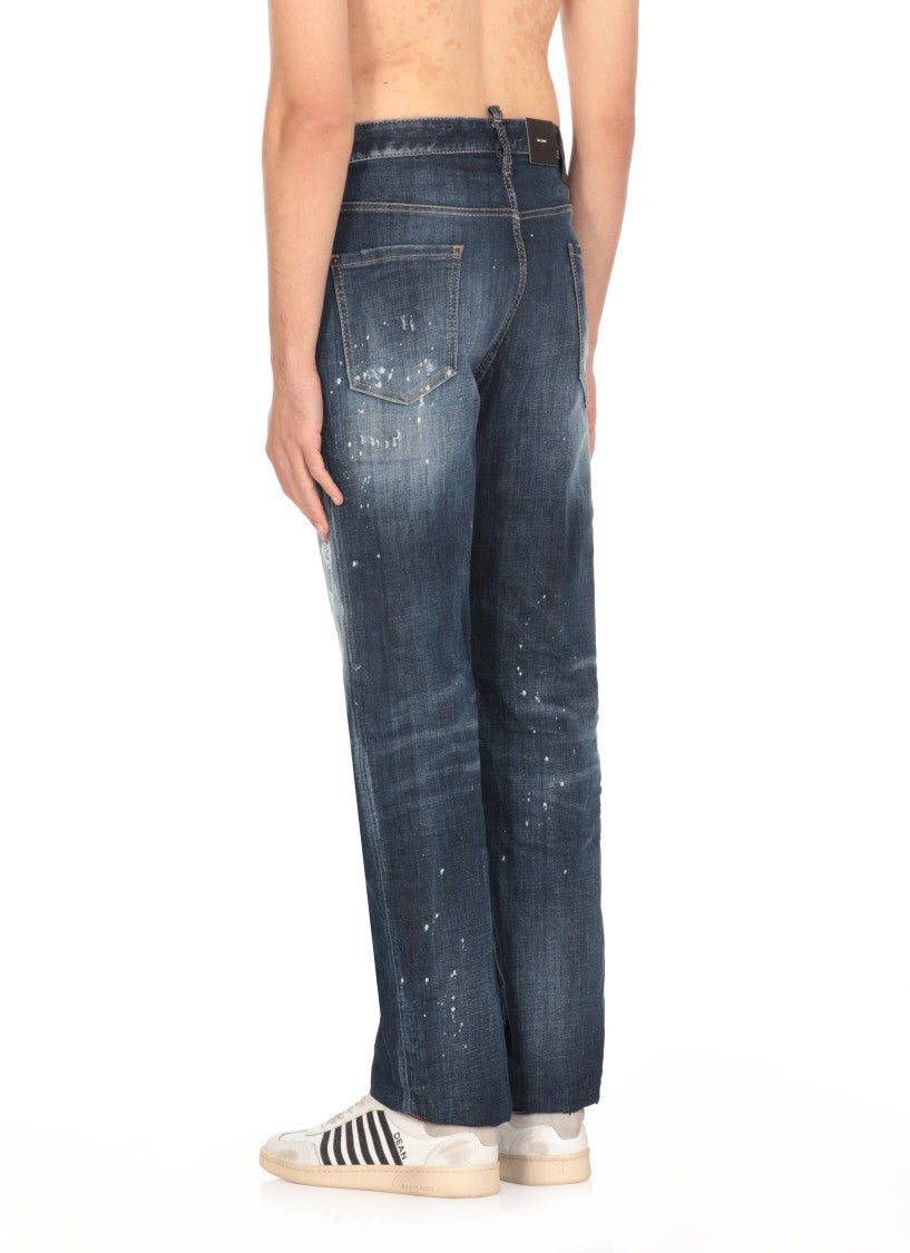 Dsquared2 Blue Cotton Jeans