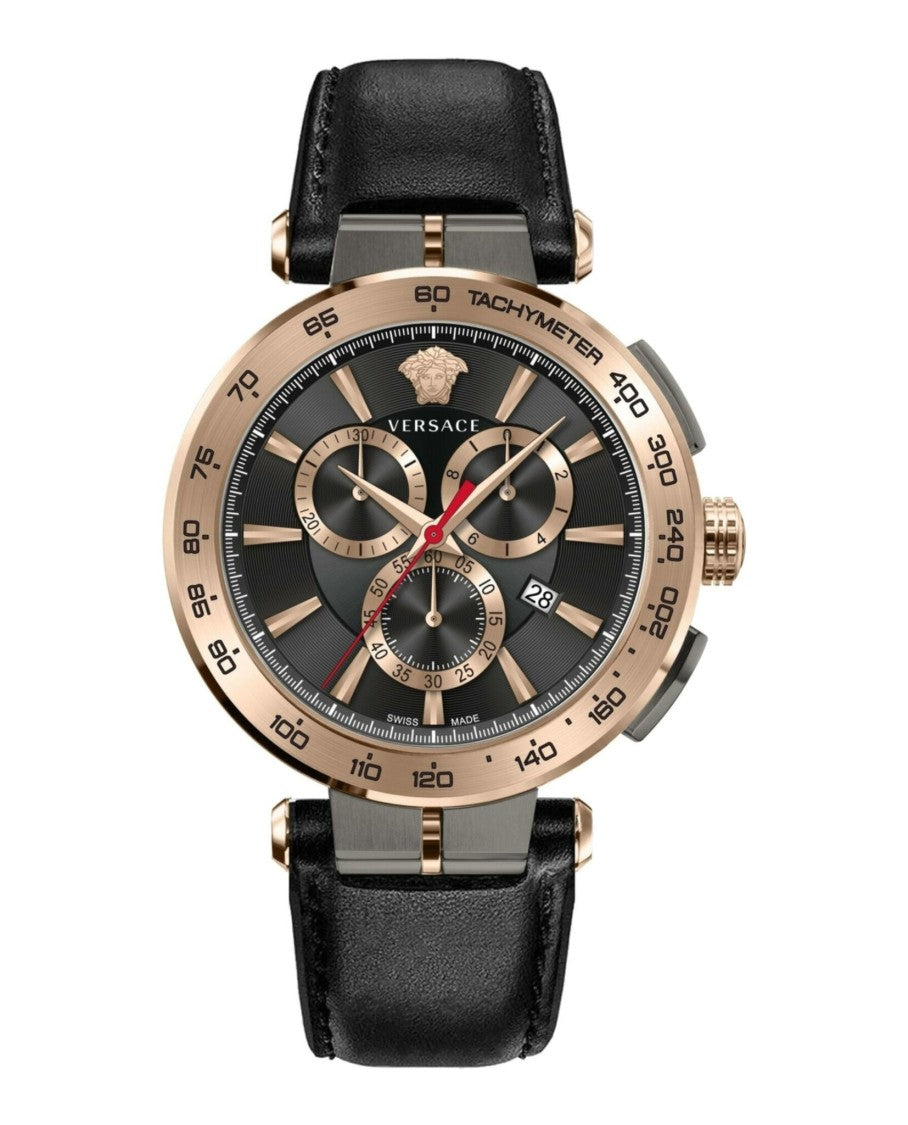 Versace Aion Chrono Leather Watch