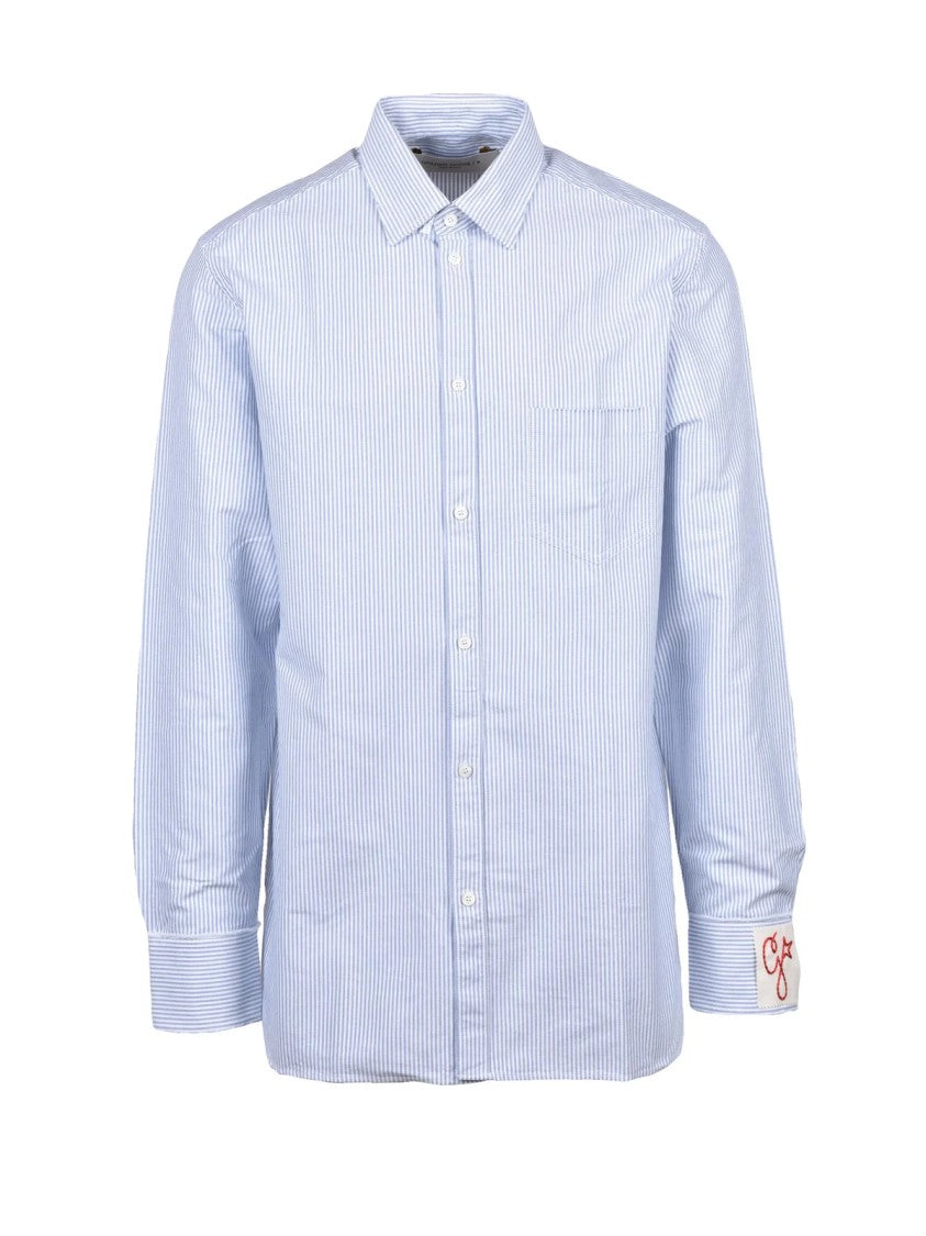 Golden Goose Cotton Shirt - Blue/White