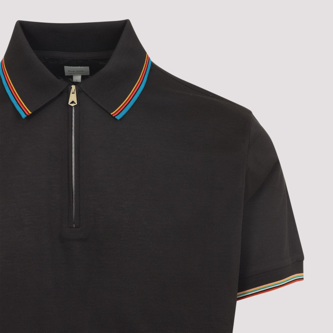 Paul Smith Short-Sleeve Polo Shirt With Colorful Striped Detailing