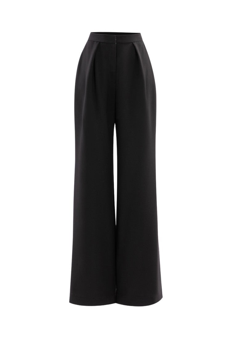 Saiid Kobeisy High-Waisted Tailored Wide-Leg Pants With Pleated Front