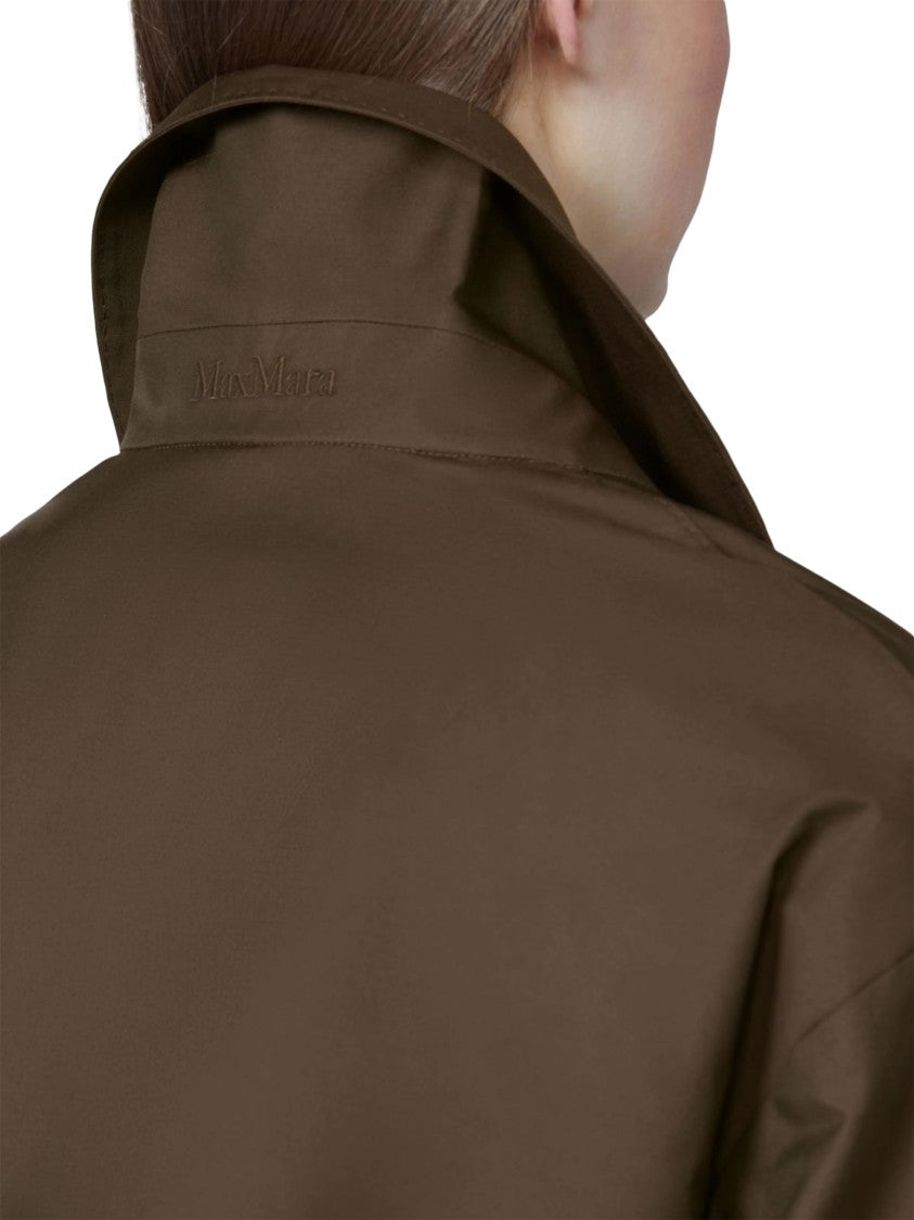 Max Mara Mid-Length Coat With Belted Waist And Wide Lapels