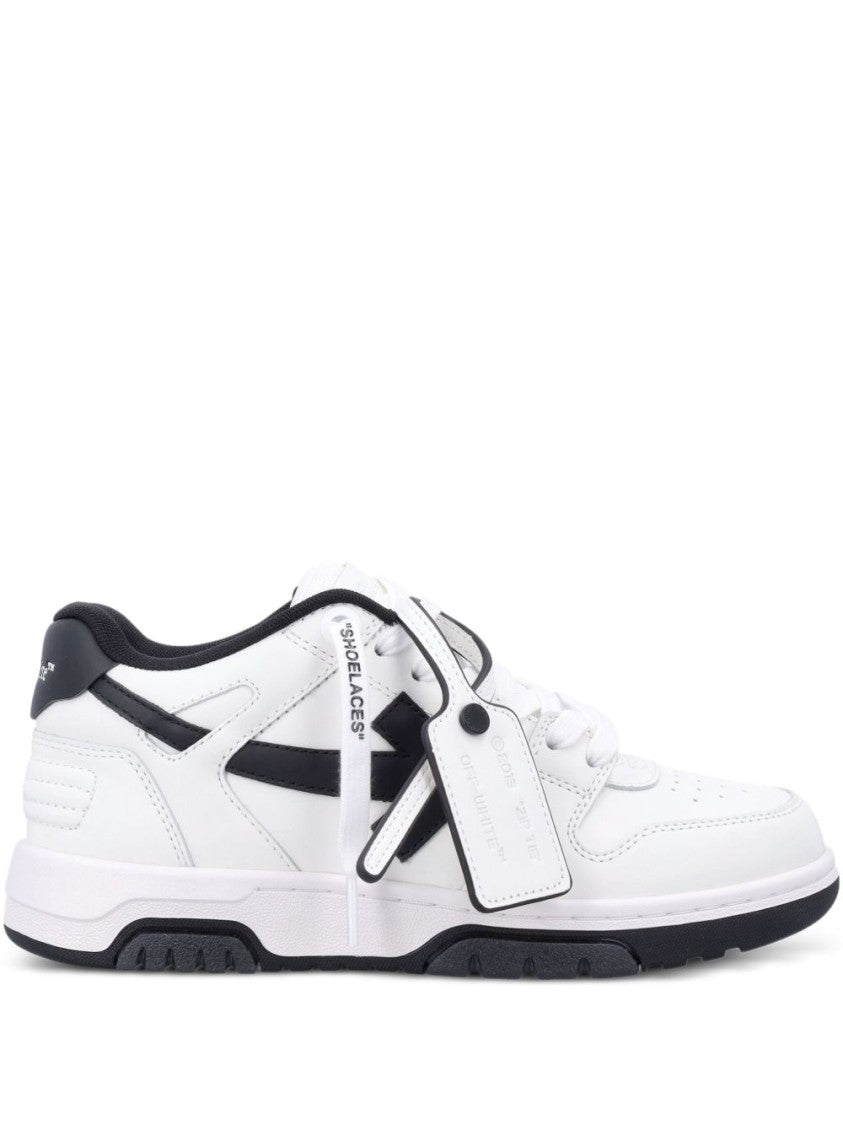Off-White Low-Top Sneakers With Contrast Accents