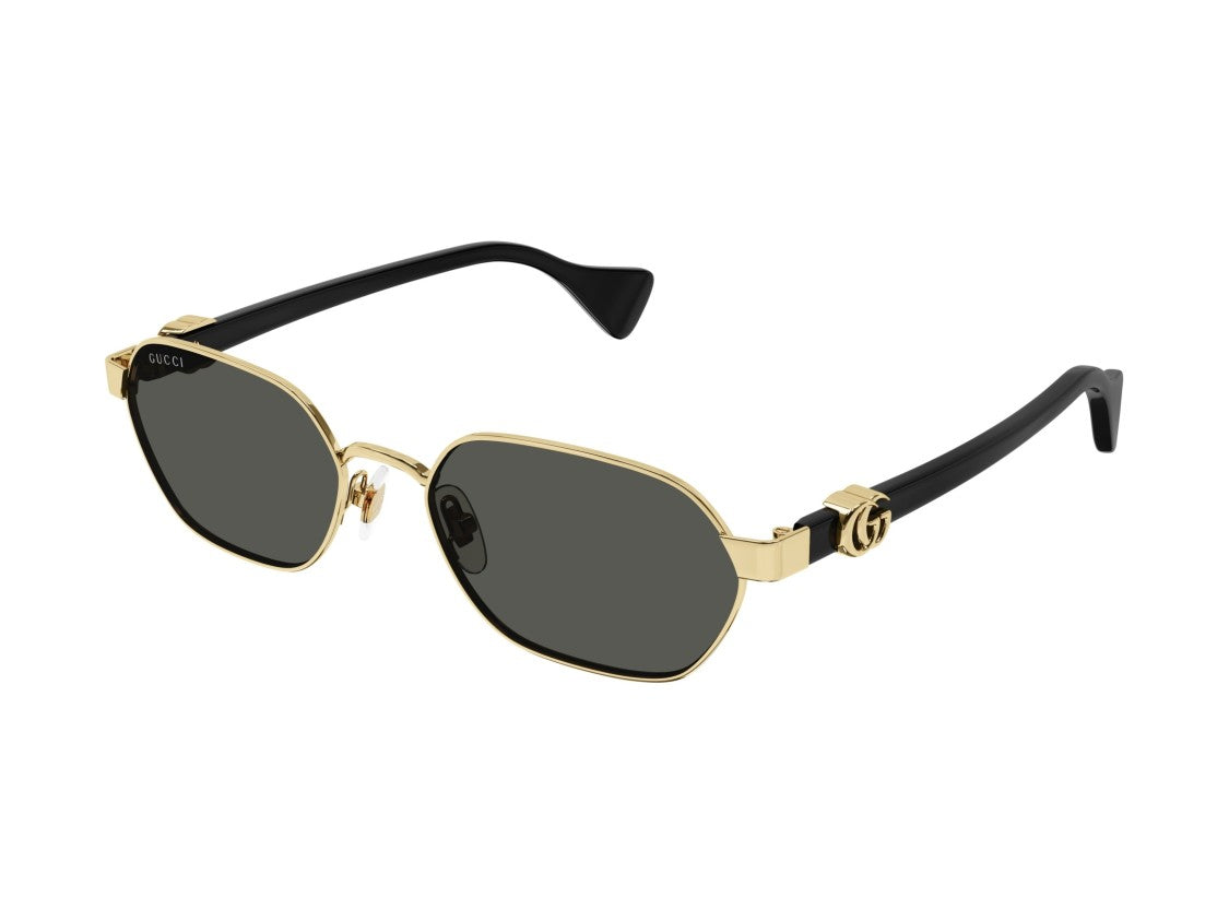 Gucci Gg1593s Geometric Gold Metal Sunglasses