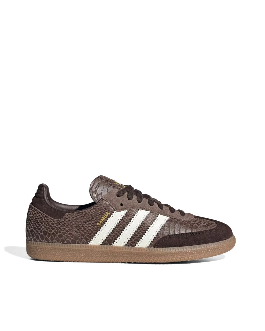 Adidas Originals Low-Top Sneakers With Textured Snakeskin And Nubuck Accents
