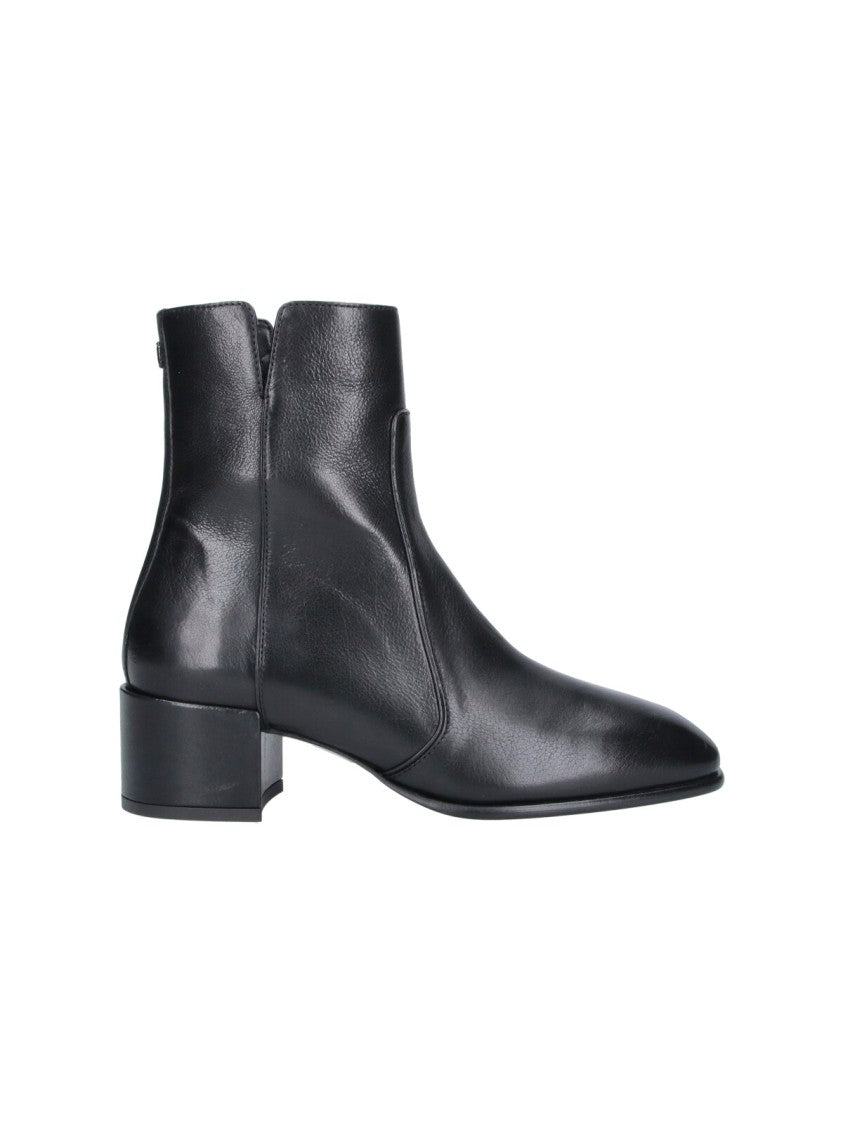 Jimmy Choo Polished Leather Ankle Boots With Pointed Toe