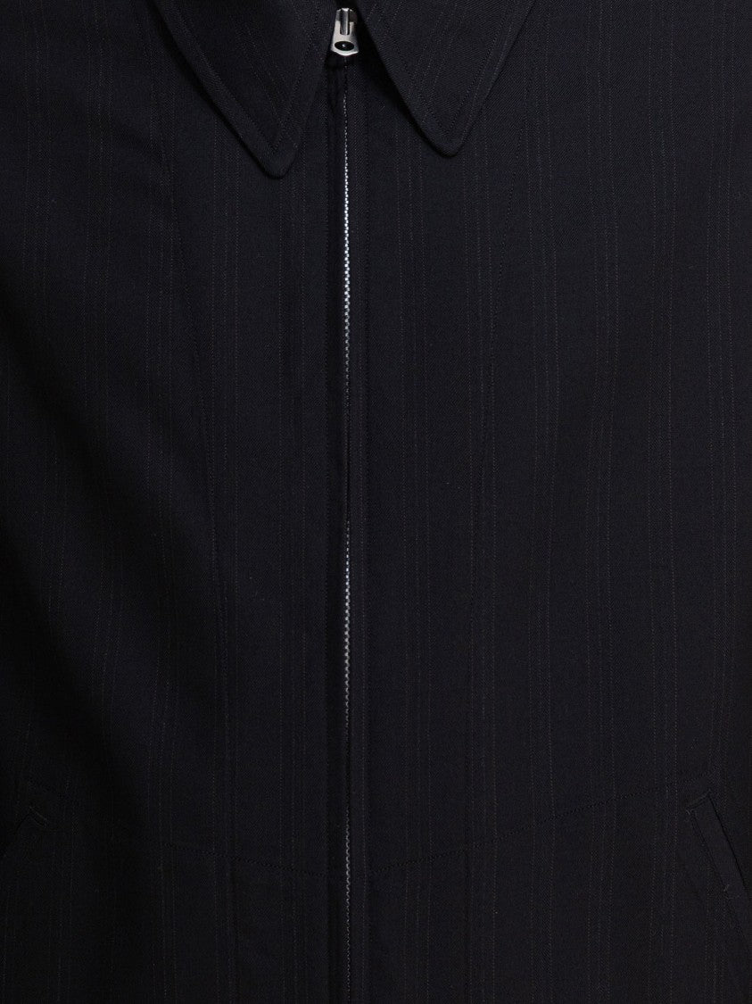 Kaptain Sunshine Wool-Silk Blend Jacket With Pinstripe Design