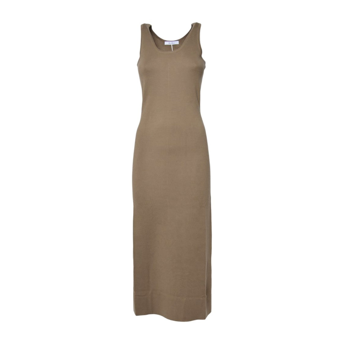 Max Mara Fitted Sleeveless Maxi Dress With Side Slits