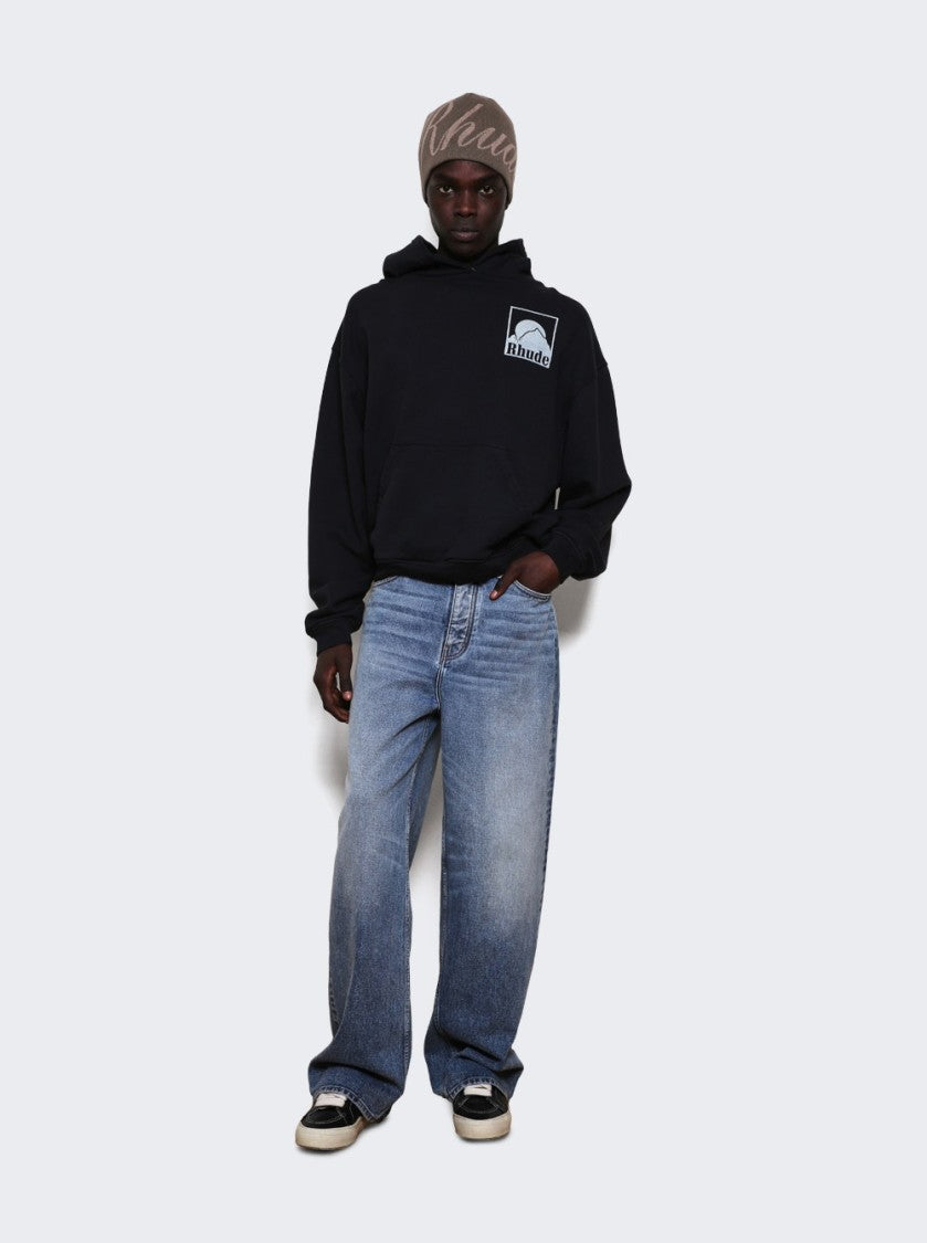 Rhude Moonlight Badge Hoodie Vintage Black