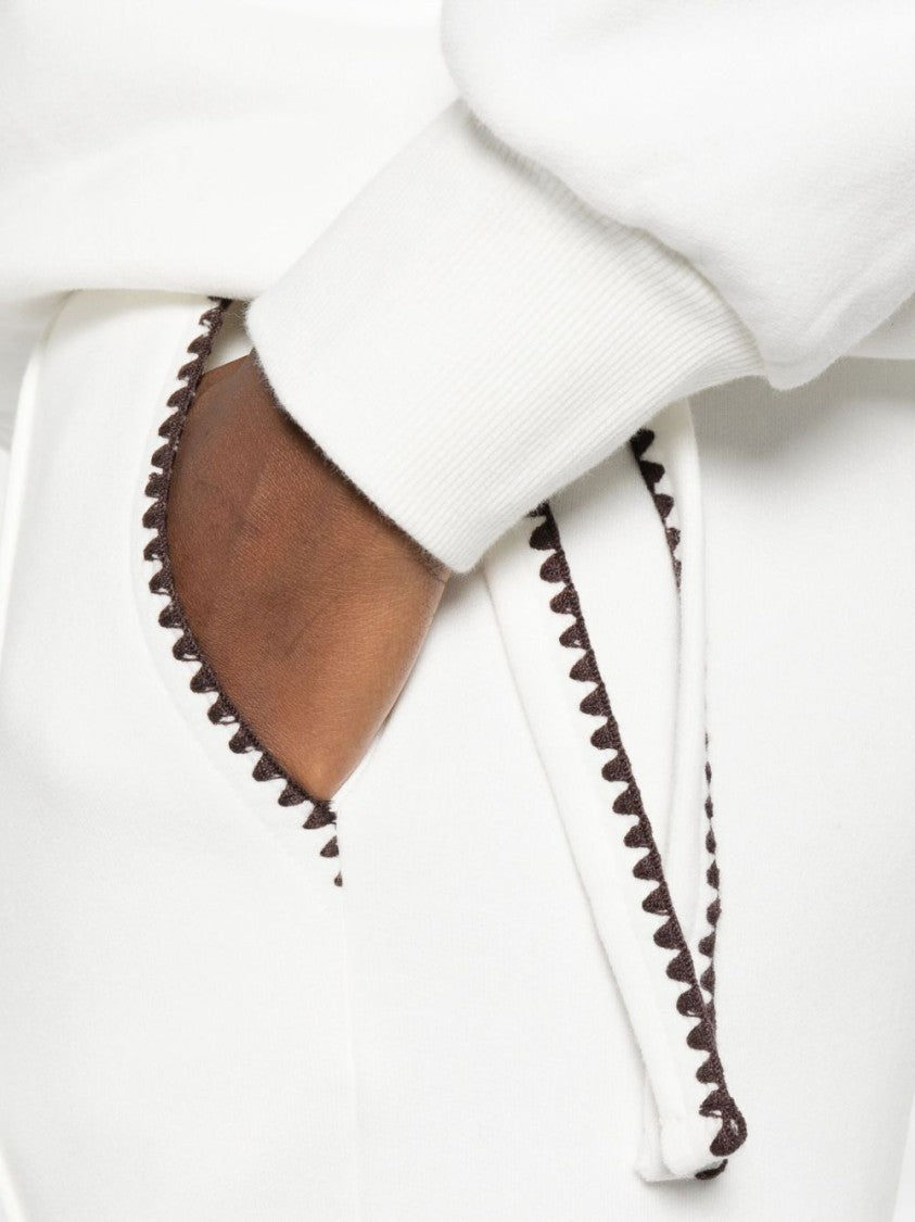 Twinset U&B White Casual Hoodie And Sweatpants Set