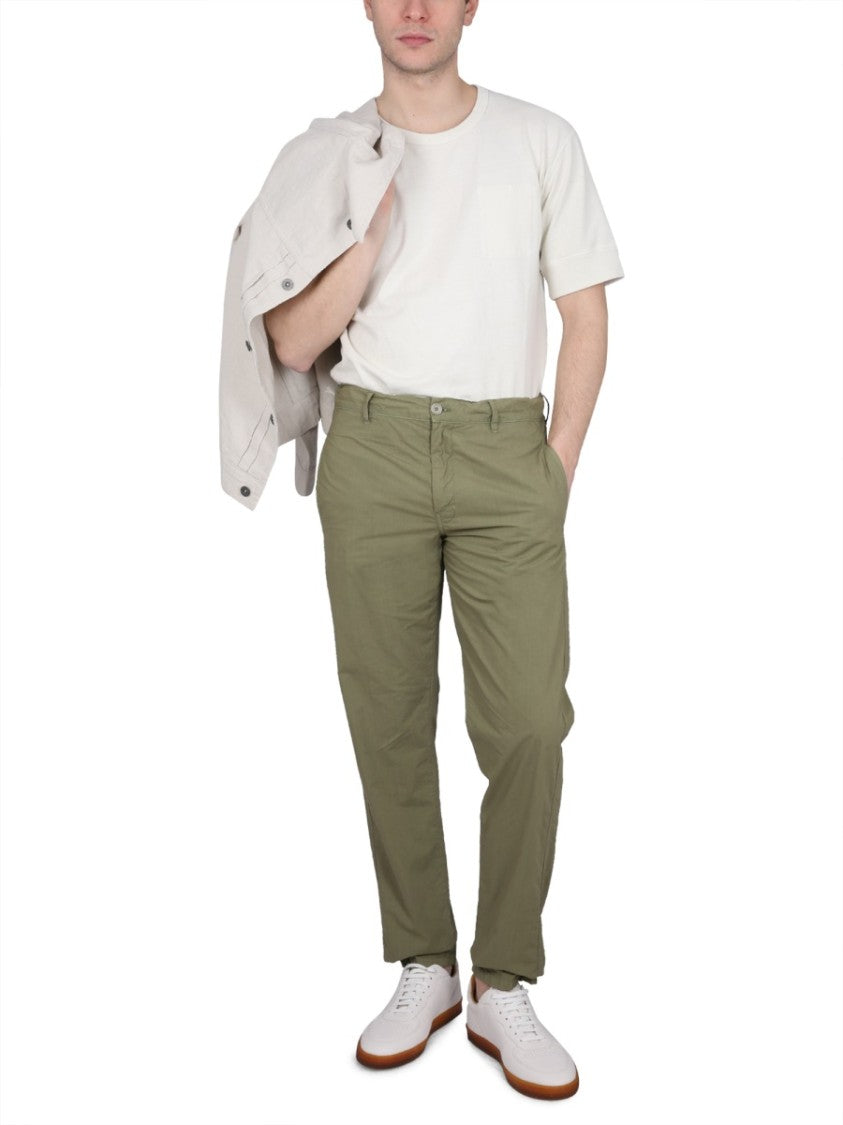 Aspesi Classic Fit Green Chino Pants