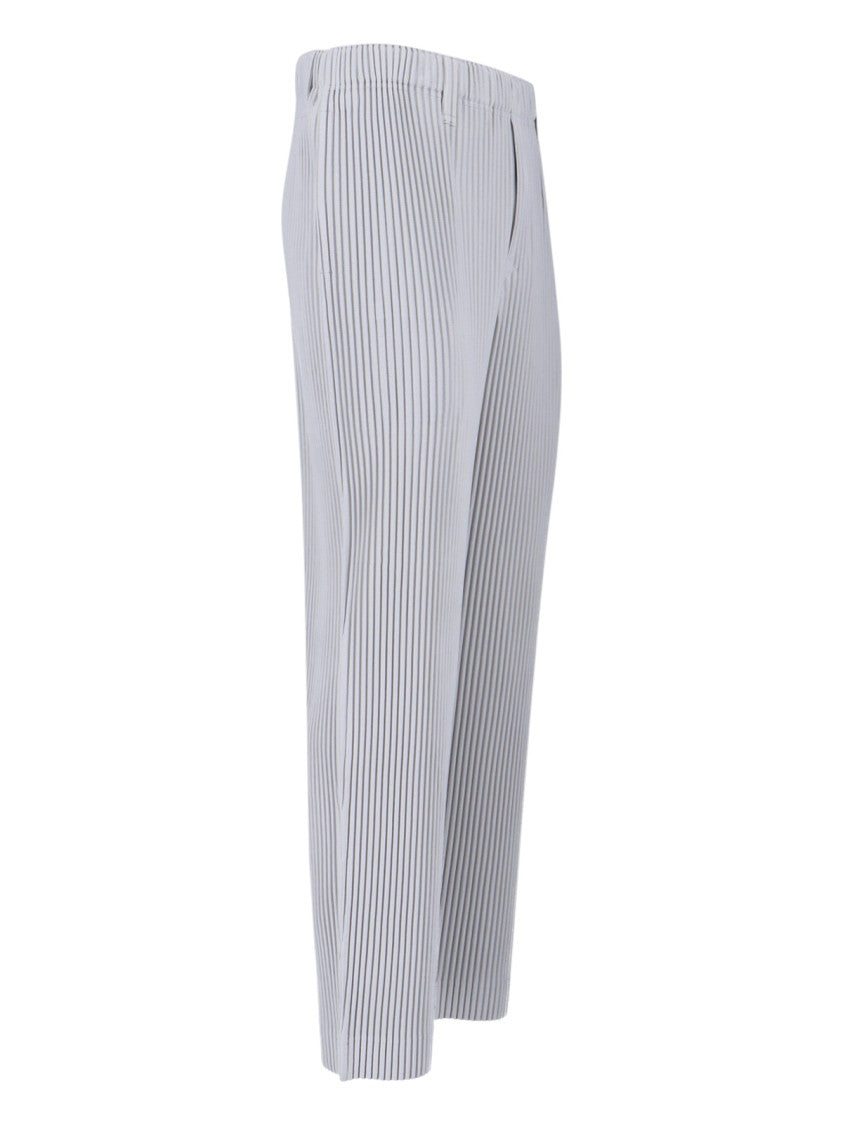 Homme Plissé Issey Miyake Pleated Trousers – Light Grey