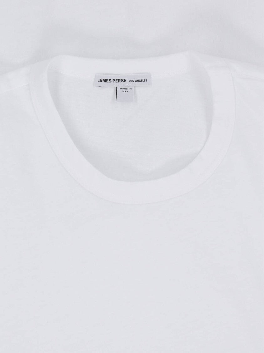 James Perse White Long-Sleeve Classic Cotton T-Shirt