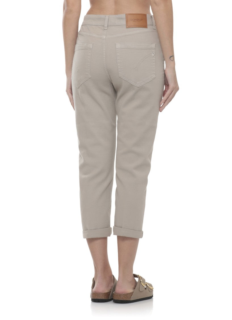 Dondup Beige Koons Bot Gioie Jewel Jeans