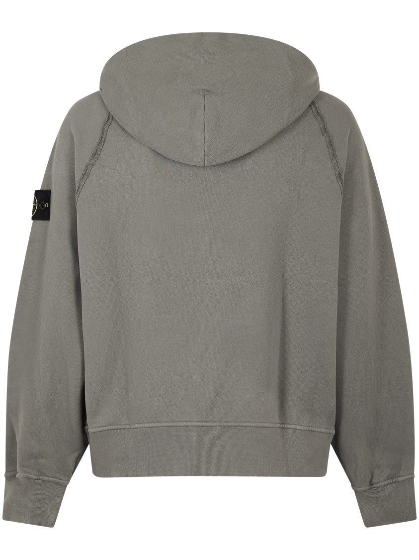 Stone Island Relaxed-Fit Hooded Sweater With Kangaroo Pocket And Raglan Sleeves