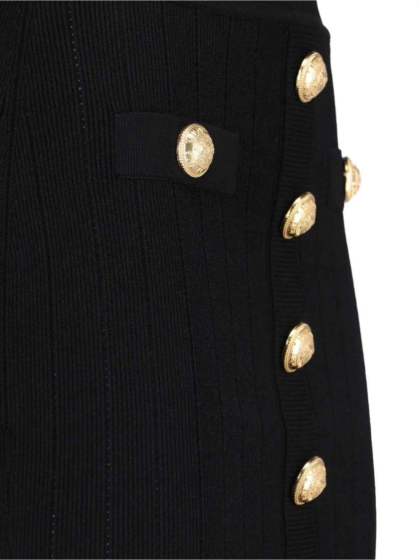 Balmain Mini Knit Skirt – Black