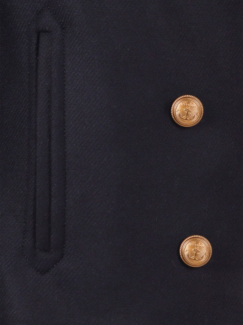 Sealup Aglaia Peacoat In Blue Wool Blend