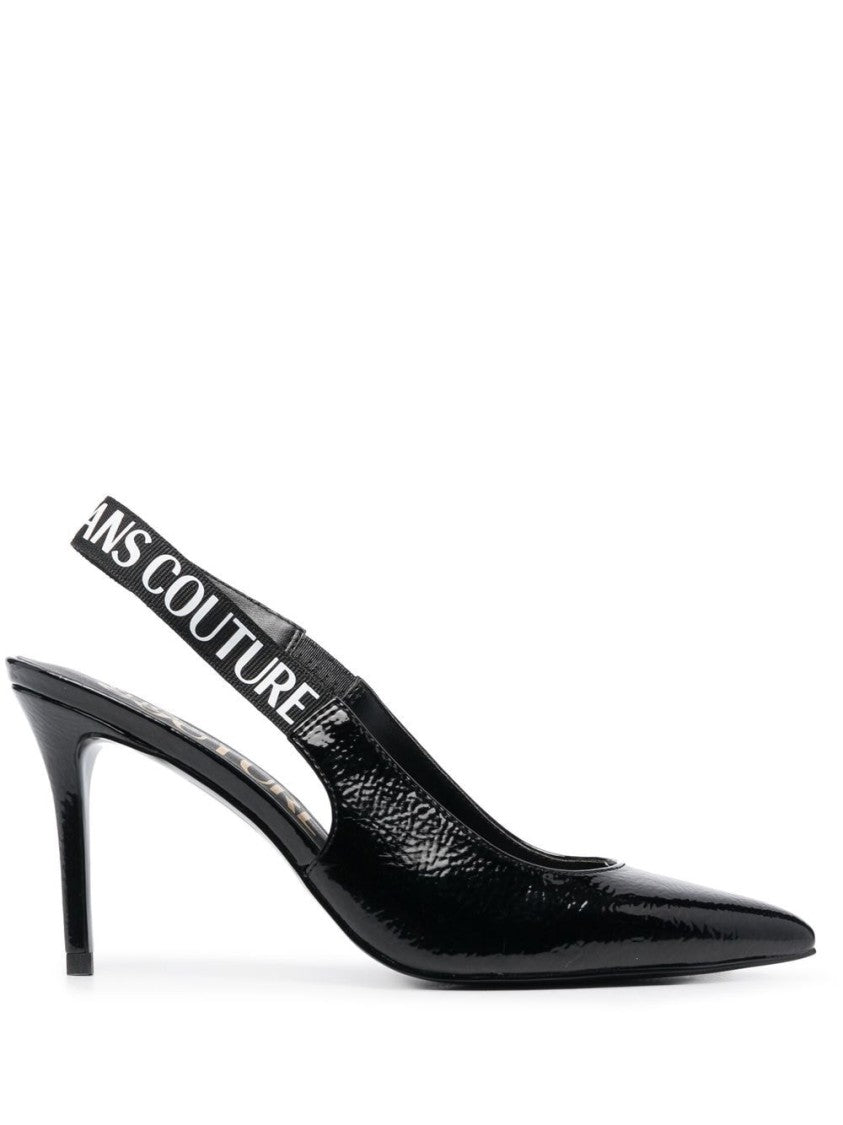 Versace Jeans Couture Black Pointed Toe Stiletto Heel Pumps