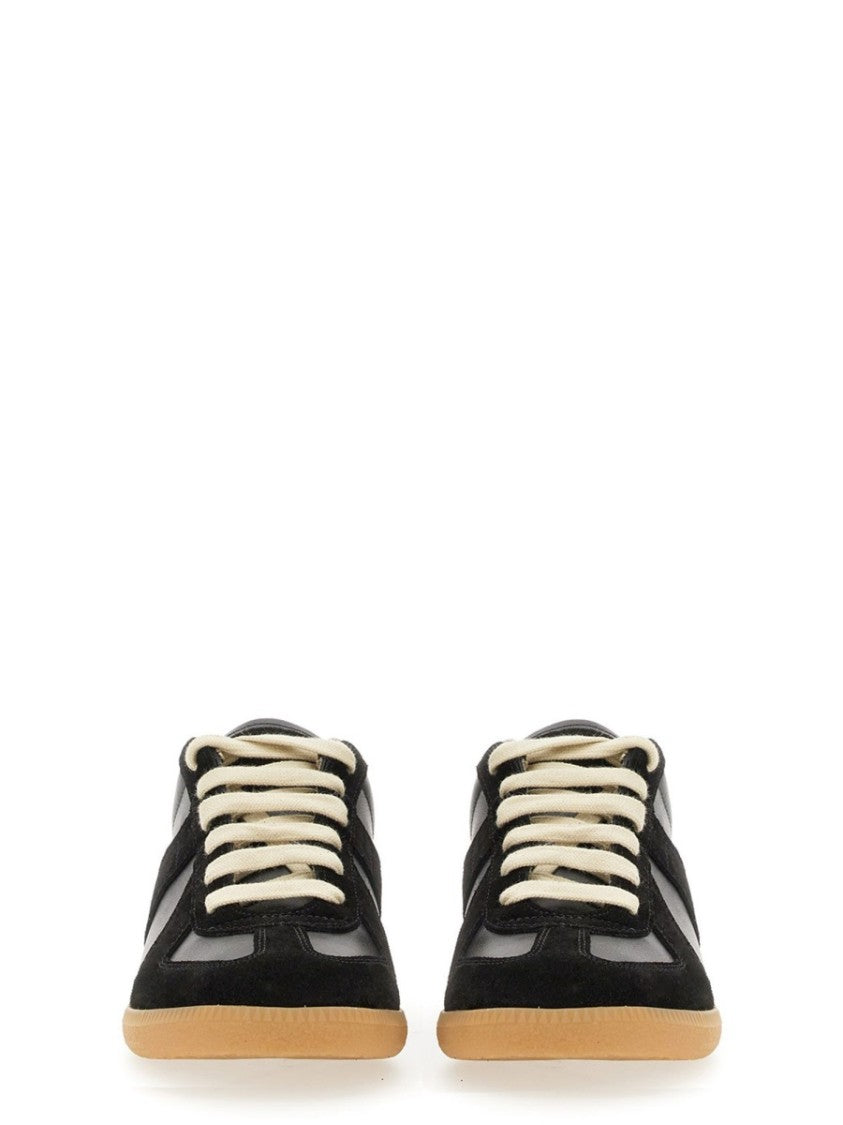 Maison Margiela Neutrals Replica Suede Panel Leather Sneakers