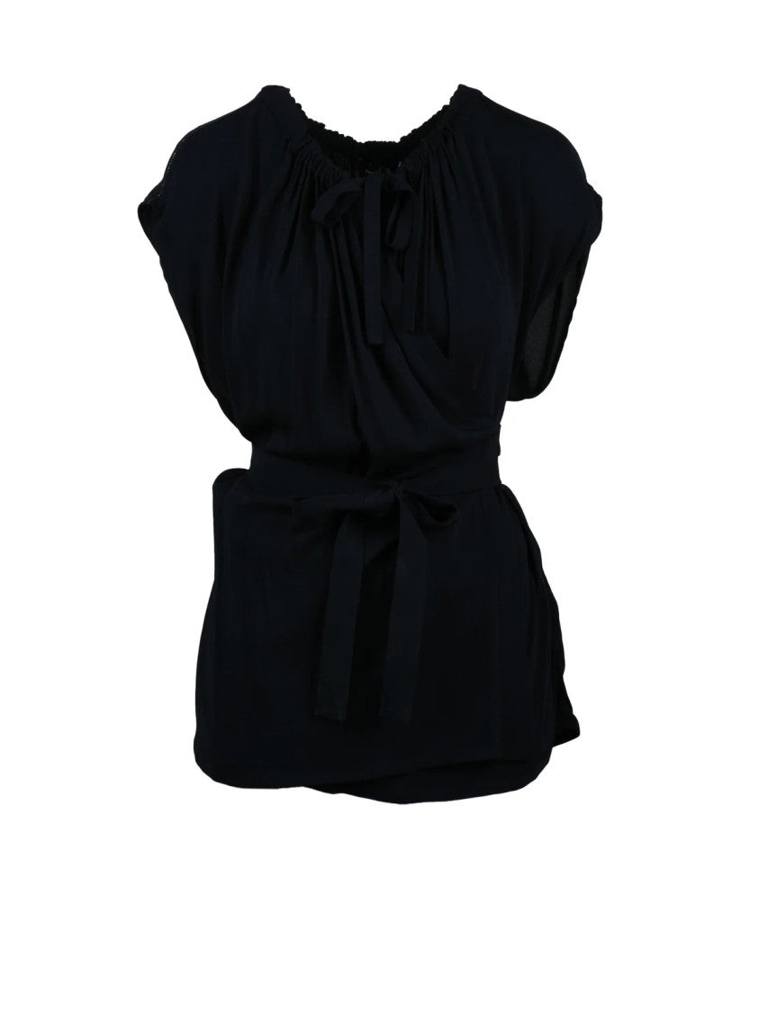Fabiana Filippi Blue Viscose Elastane Stretch Top
