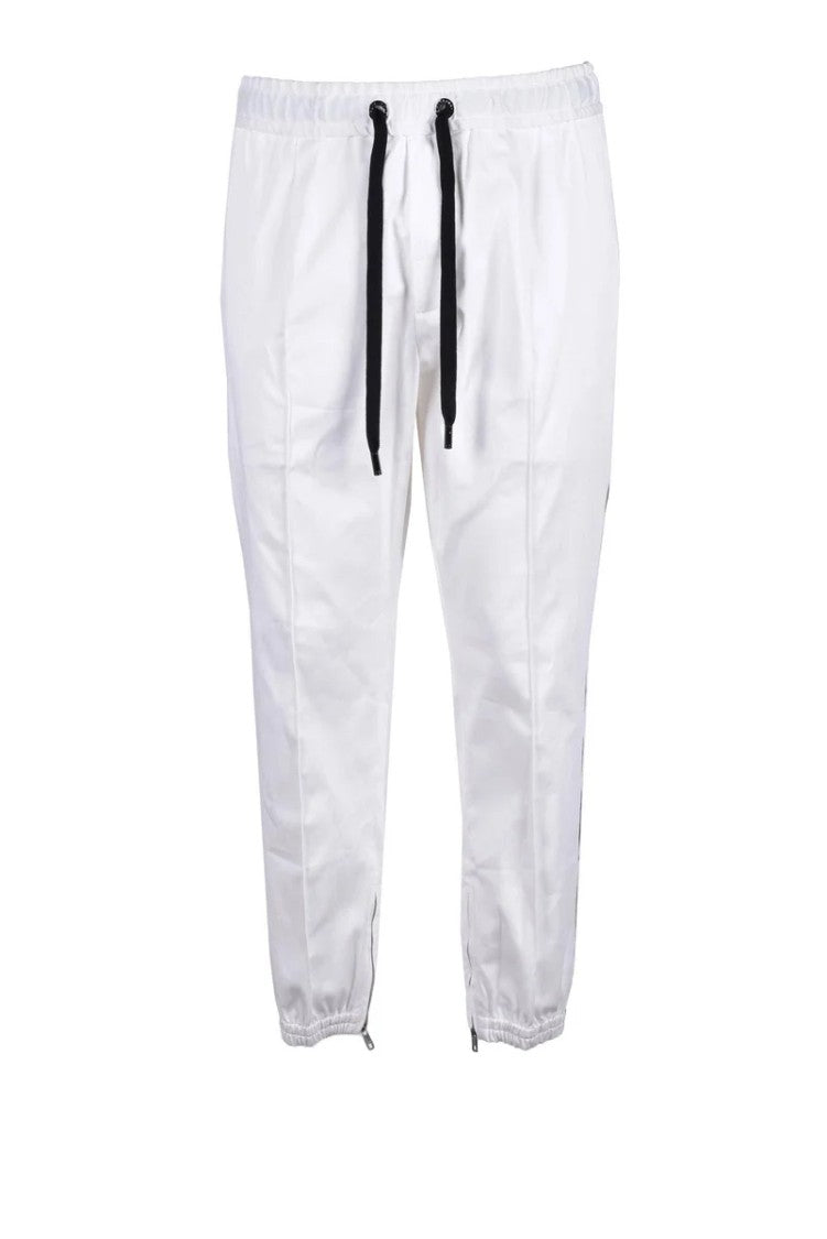 Dolce & Gabbana Cotton Stretch Trousers - White/Black