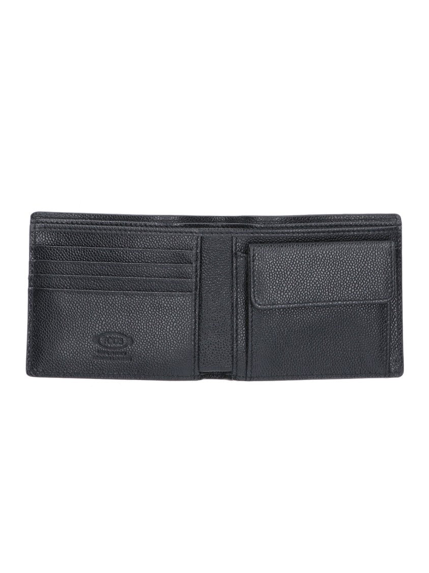 Tod's Textured Calf Leather Bi-Fold Wallet