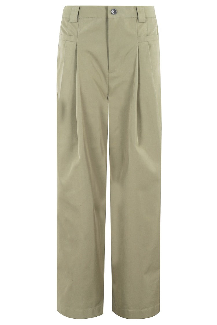 Oof Wear High-Waisted Wide-Leg Trousers With Pleated Detailing
