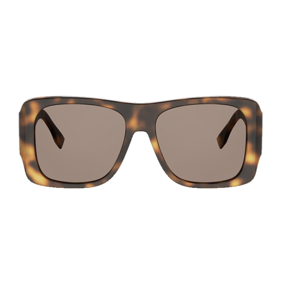 Fendi Havana Forever Fendi Bold Rectangular Acetate Sunglasses
