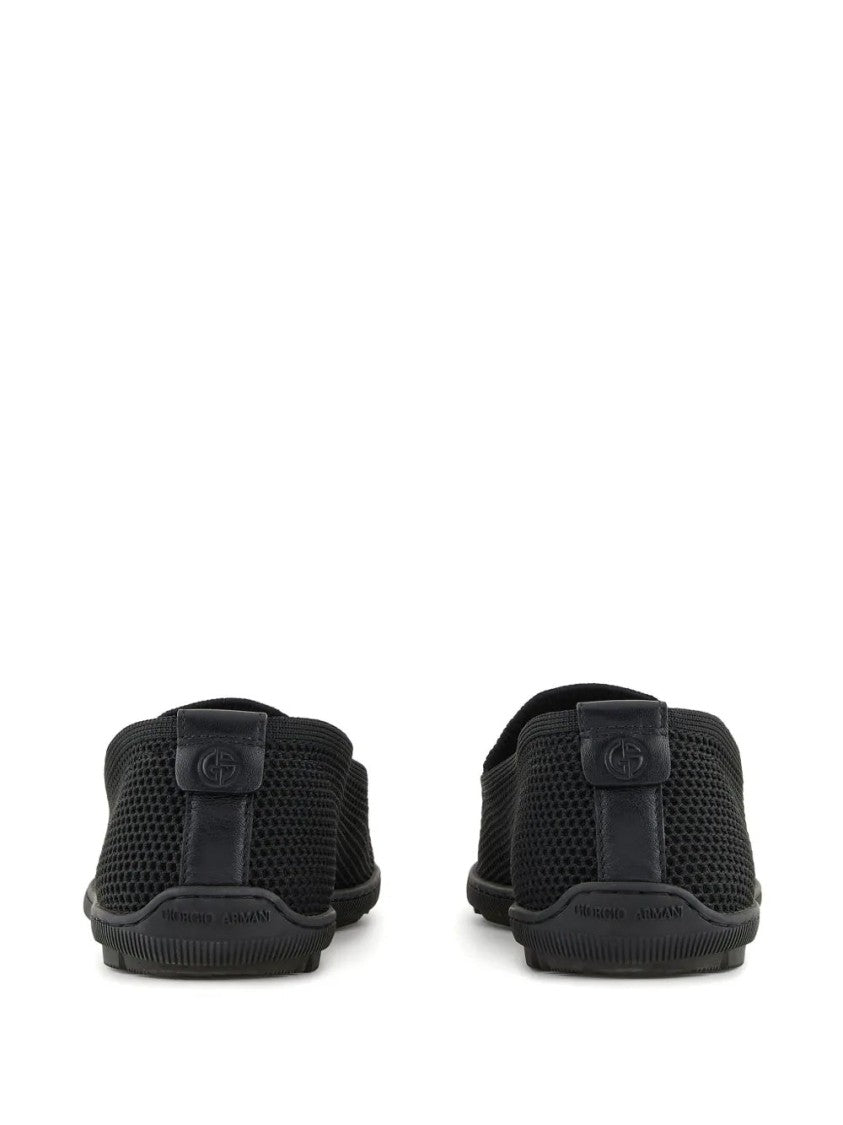 Giorgio Armani Slip-On Loafers With Breathable Mesh Upper