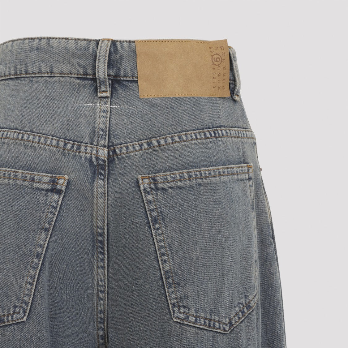 Mm6 By Maison Margiela High-Waisted Wide-Leg Jeans With Unique Panel Design