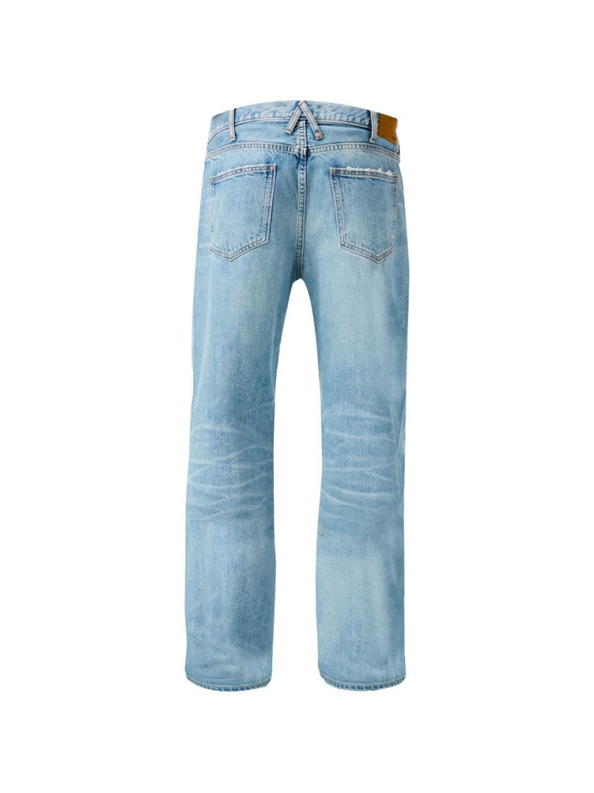 Cycle Light Blue Wash Classic Straight-Leg Denim Jeans