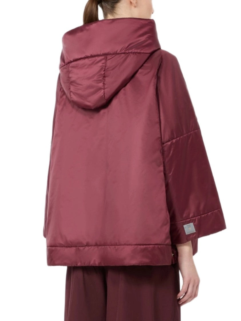 Max Mara Boxy Cropped Red Jacket With Three-Quarter Sleeves