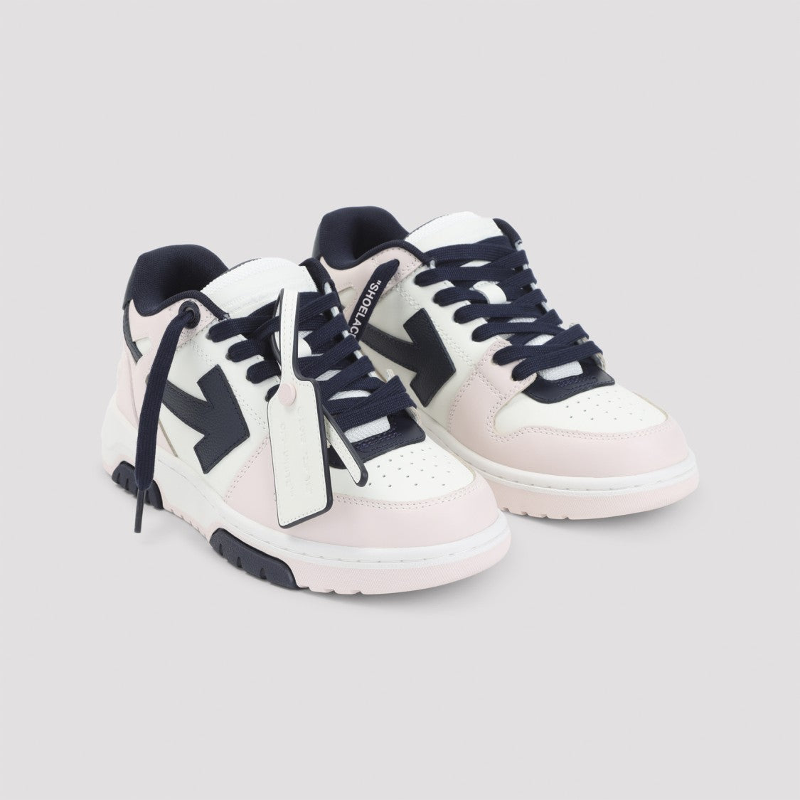 Off-White Pink Leather M-Out Of Office Sneakers