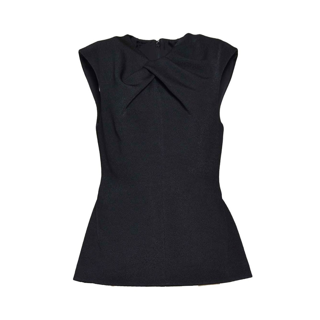 Jil Sander Black Viscose Draped Top