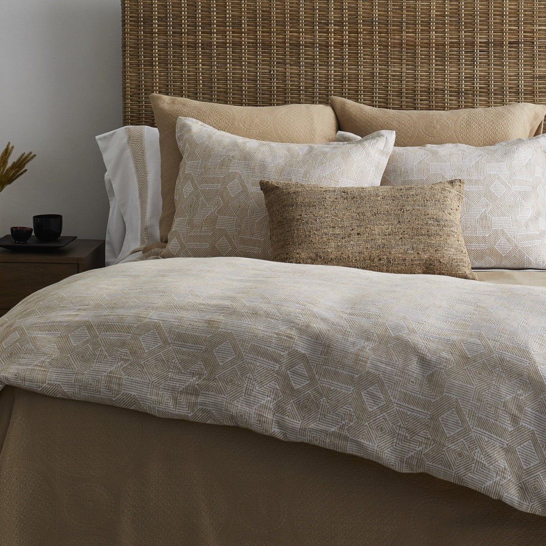 Ann Gish Sashiko Duvet Set - Sand