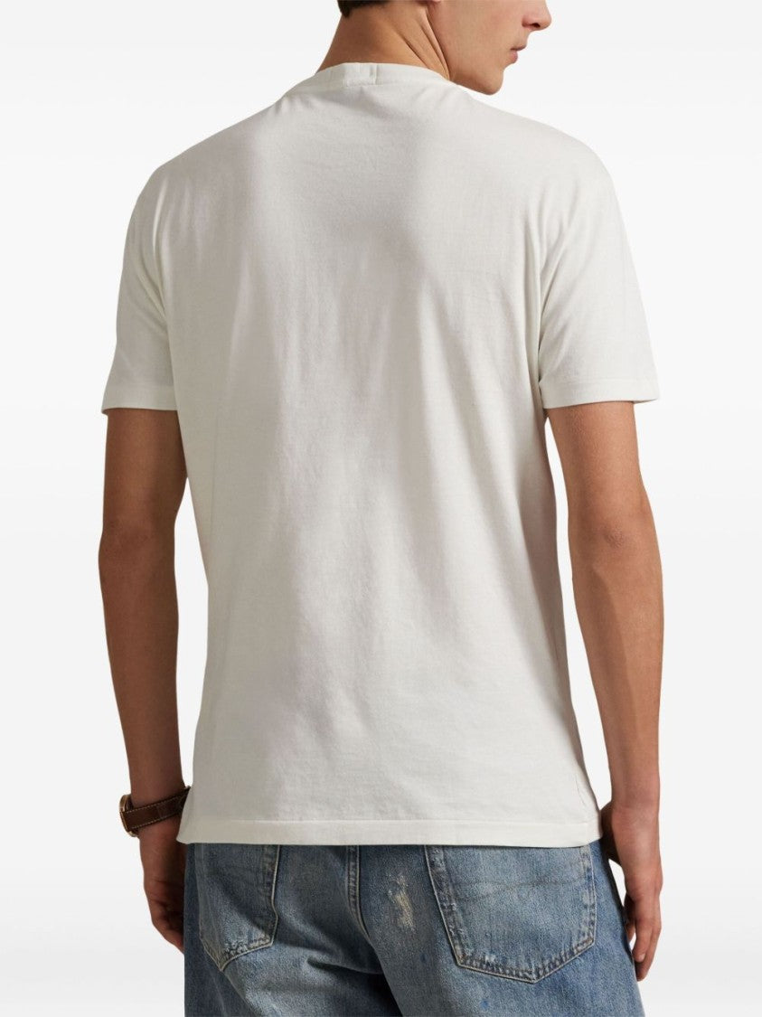 Polo Ralph Lauren Classic White T-Shirt With Vintage Bear Graphic