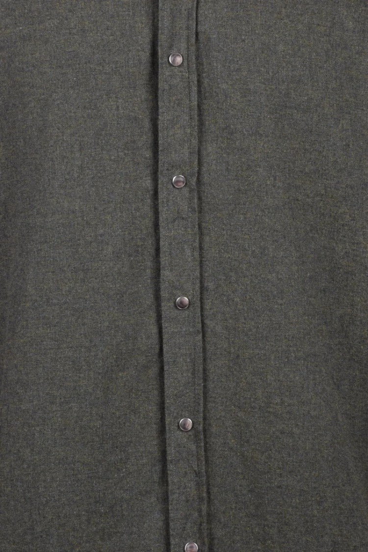 Baturo Green Button-Down Cotton Shirt