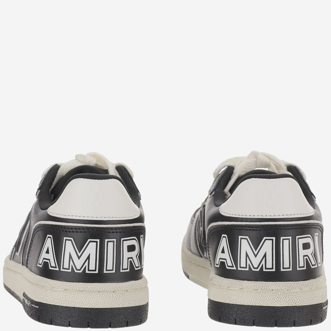 Amiri Low-Top Leather Sneakers With Panel Design And Logo Detailing