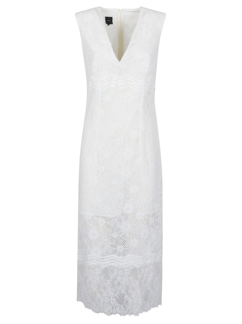 Pinko Audrey Scalloped Lace Midi Dress
