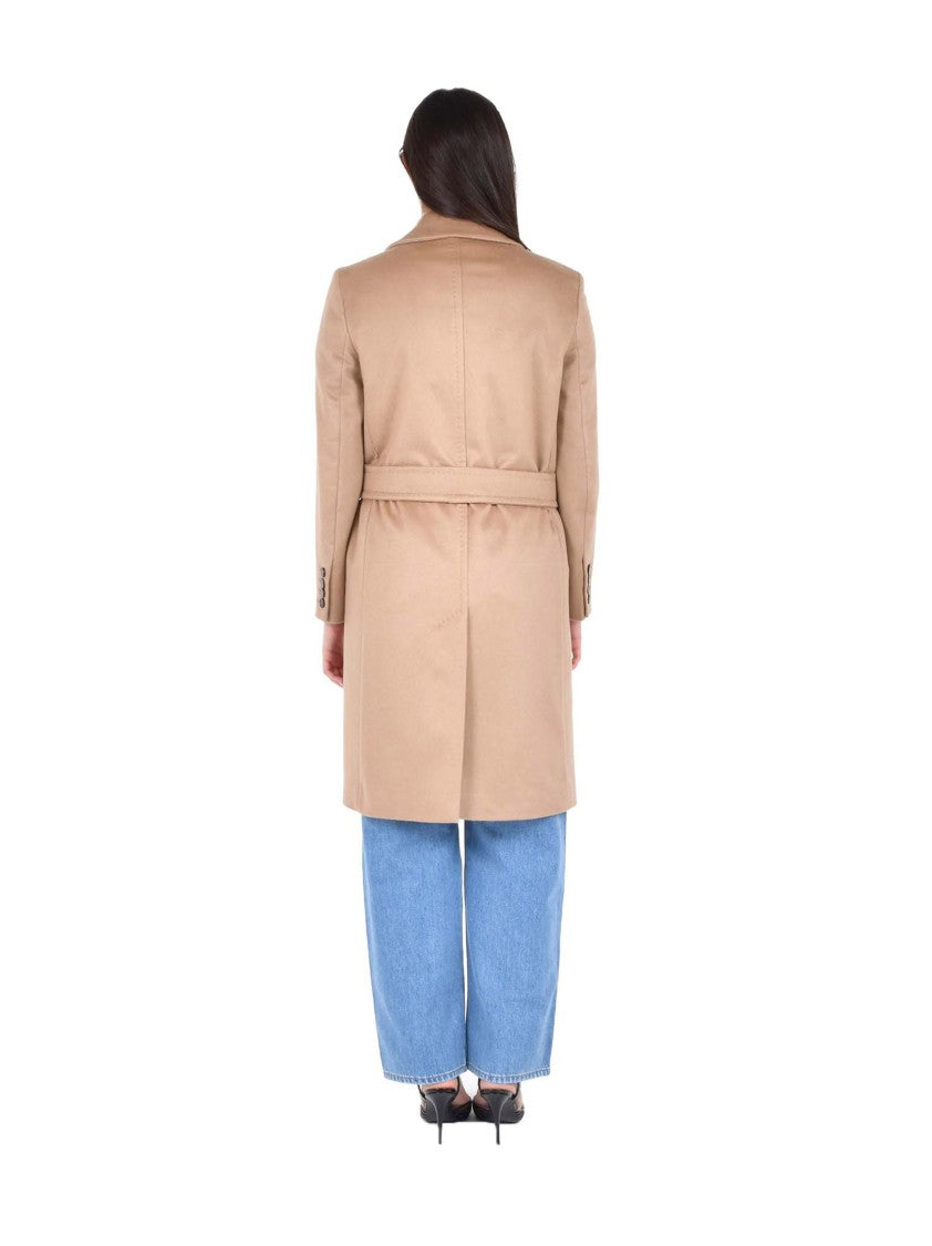 Max Mara Belted Midi Wrap Coat In Sumptuous Cashmere